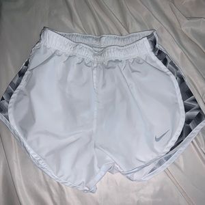 White patterned Nike shorts